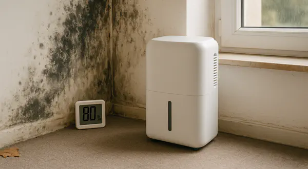 Mold on the wall is usually caused by excessive humidity.