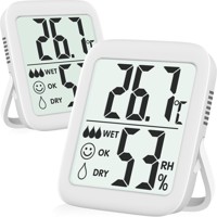 Antonki Hygrometer - Digital Thermometer Hygrometer (2-pack)