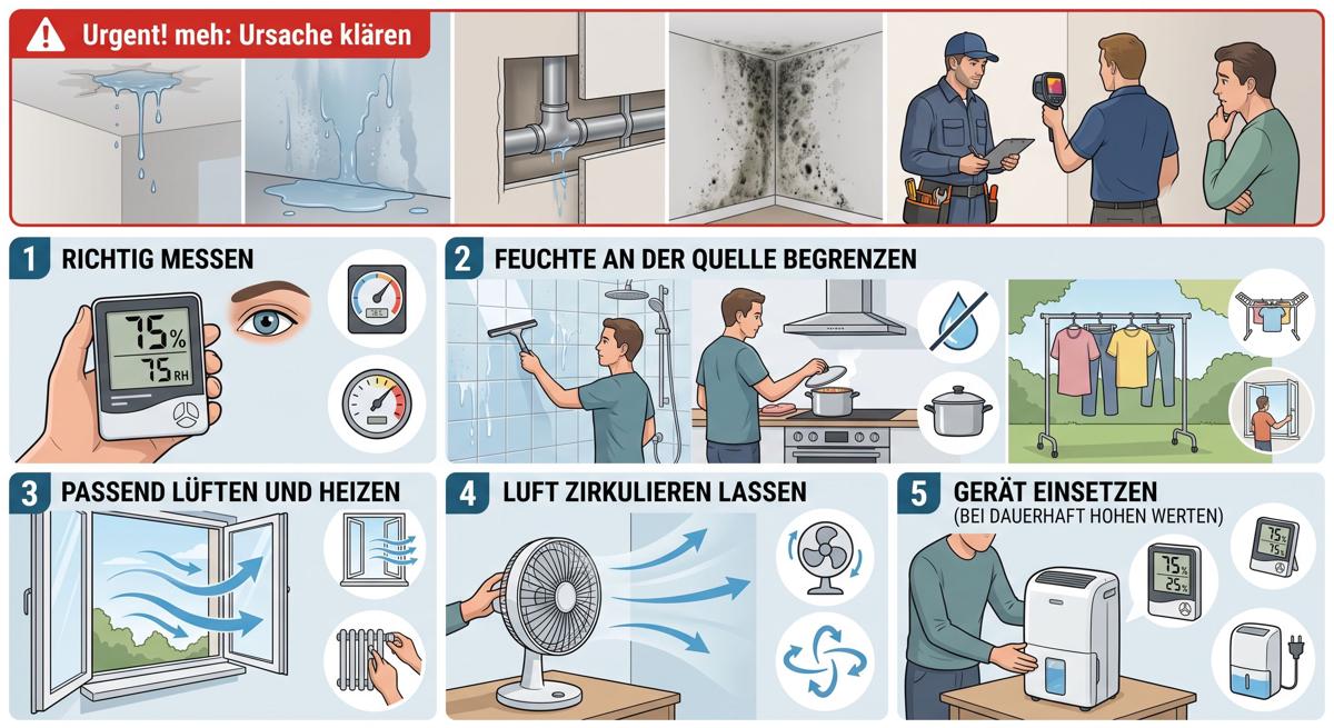 Featured image of post Luftfeuchtigkeit senken: 9 wirksame Maßnahmen