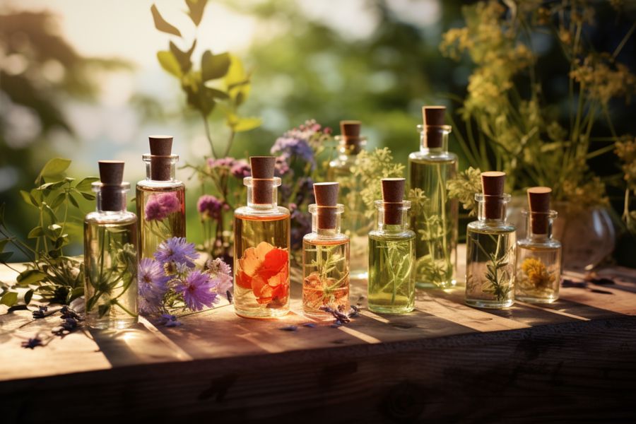 Verschiedene Düfte für die Aromatherapie